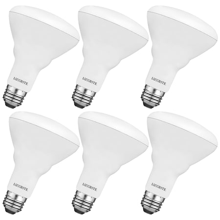 BR30 LED Light Bulbs 8.5W (65W Equivalent) 650LM 3500K Natural White Dimmable E26 Base 6-Pack